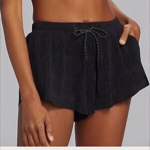 FREE PEOPLE movement Shirr Enough Shorts Black size large